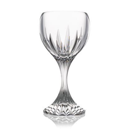 Classic cut stemmed glass product front view showing elegant bowl and base design