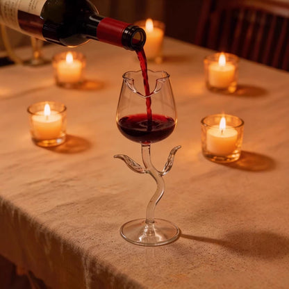 Decorative twisted stem glass used for dining and home decoration